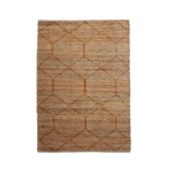 Tapis De Chambre/Salon|EMINZA Tapis de salon rectangulaire jute et coton tissé main (160 x 230 cm) Jaya Marron