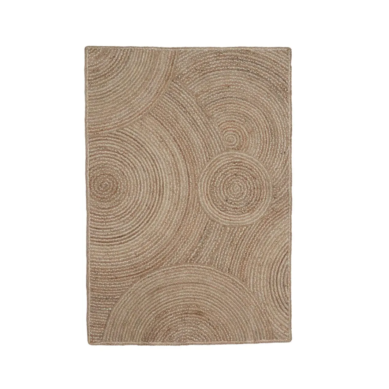 Tapis De Chambre/Salon|EMINZA Tapis de salon rectangulaire jute tressée main (140 x 200 cm) Neha Beige