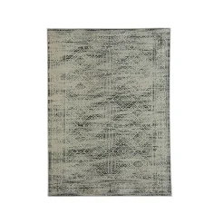 Tapis De Chambre/Salon|EMINZA Tapis de salon rectangulaire jacquard (160 x 230 cm) Zahra Noir