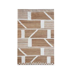 Tapis De Chambre/Salon|EMINZA Tapis de salon rectangulaire jute (140 x 200 cm) Paris Beige