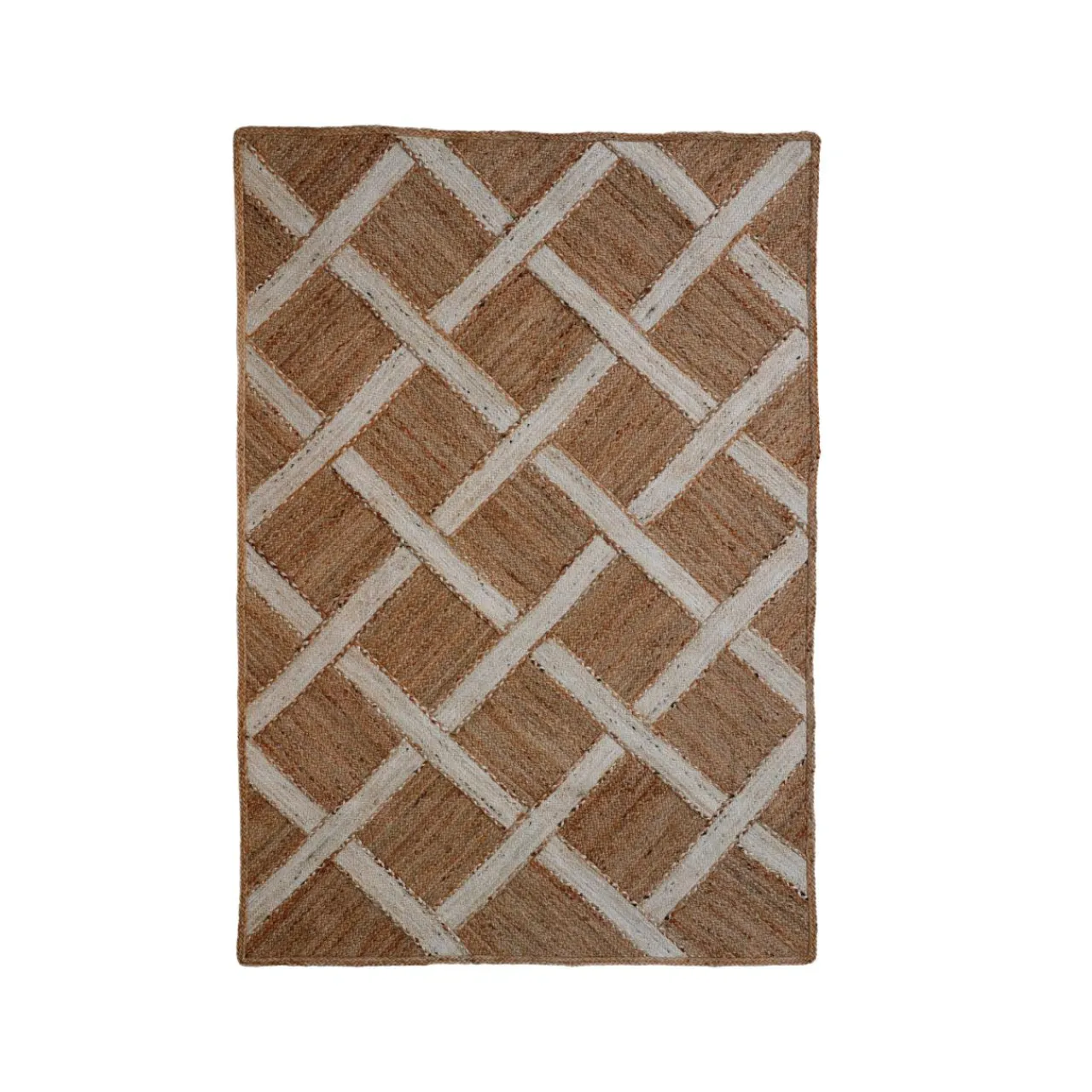 Tapis De Chambre/Salon|EMINZA Tapis de salon rectangulaire jute tissée main (160 x 230 cm) Akira Marron