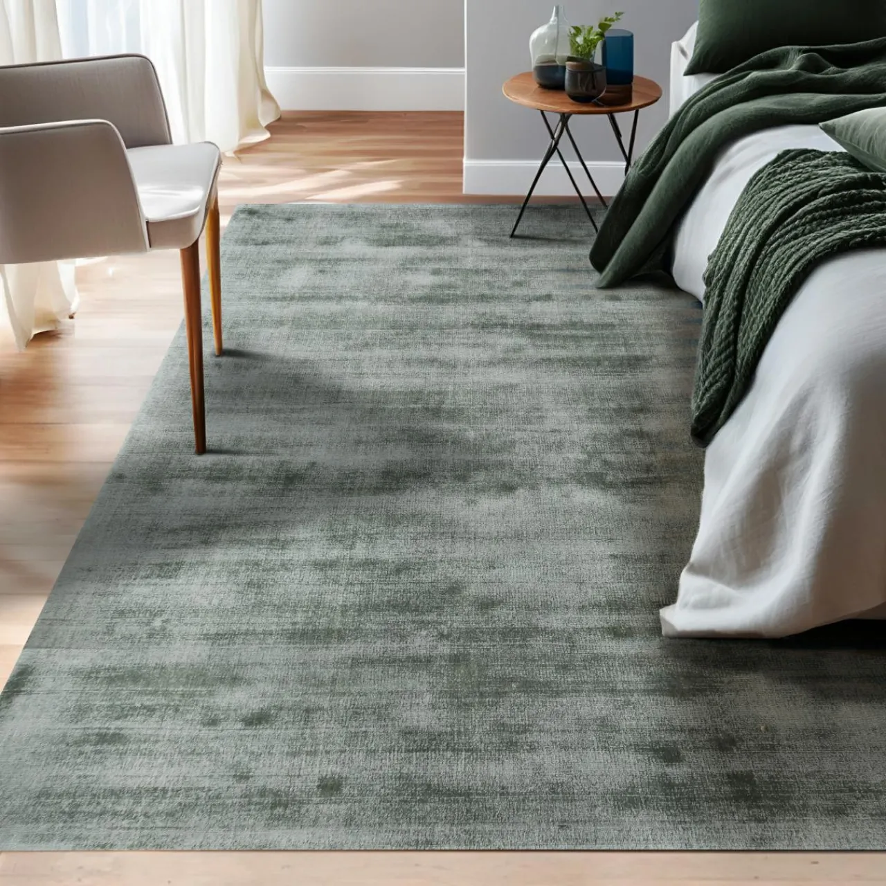 Tapis De Chambre/Salon|EMINZA Tapis de salon rectangulaire tissé (140 x 200 cm) Antique Gris