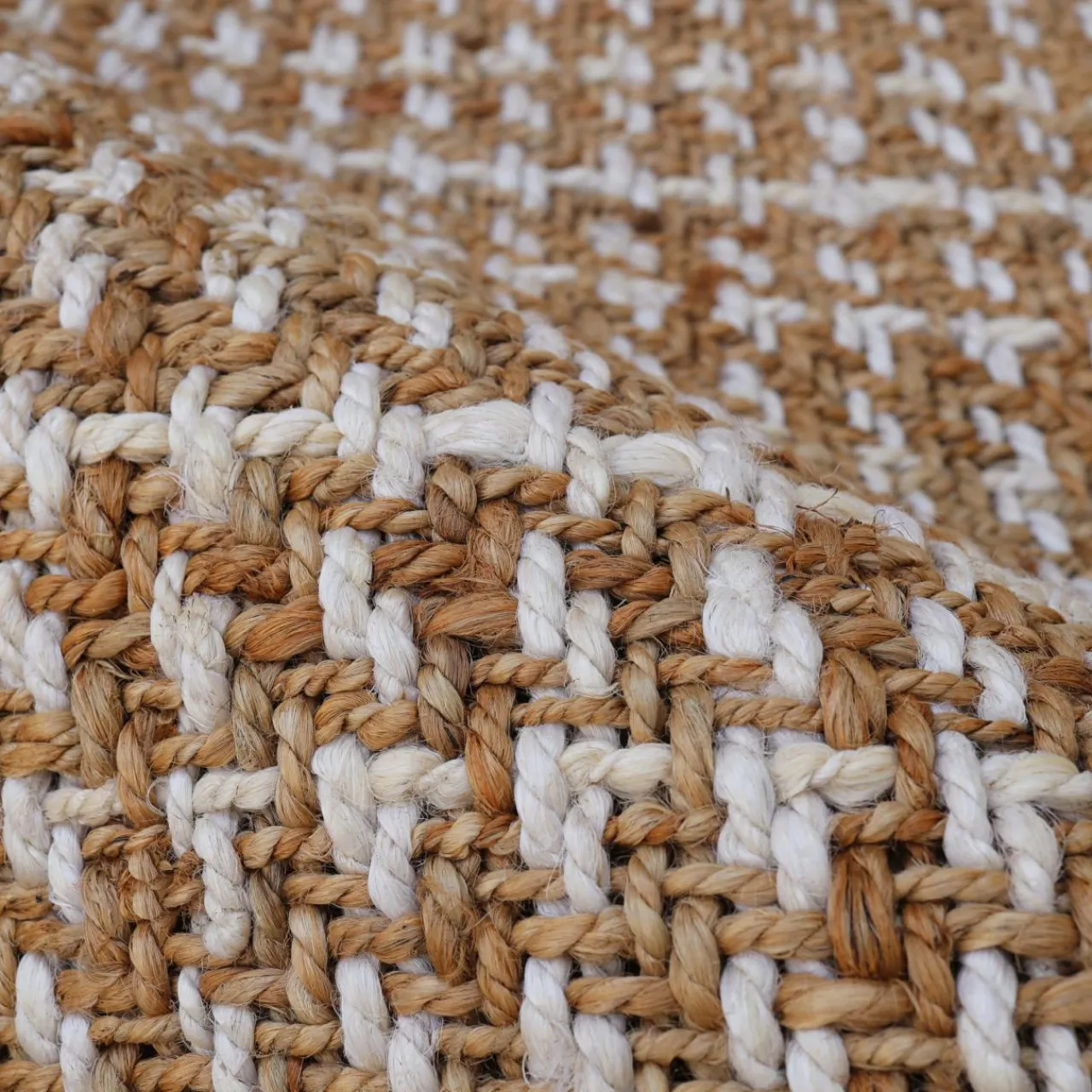 Tapis De Chambre/Salon|EMINZA Tapis de salon rectangulaire jute tissée main (140 x 200 cm) Weston Marron