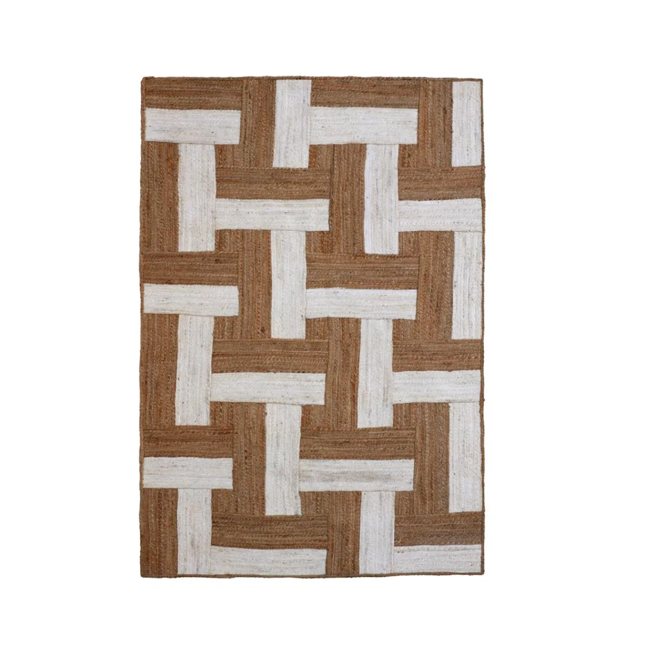 Tapis De Chambre/Salon|EMINZA Tapis de salon rectangulaire jute tissée main (160 x 230 cm) Anjali Marron