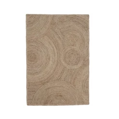 Tapis De Chambre/Salon|EMINZA Tapis de salon rectangulaire jute tressée (200 x 300 cm) Neha Beige