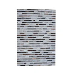 Tapis De Chambre/Salon|EMINZA Tapis de salon rectangulaire laine jacquard (140 x 200 cm) Sanjay Gris