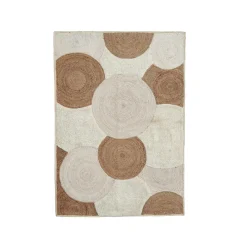 Tapis De Chambre/Salon|EMINZA Tapis de salon rectangulaire jute tressée main (140 x 200 cm) Reina Beige
