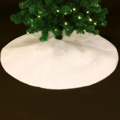 Cache Pied Sapin|JJA Tapis de sapin (D100 cm) Effet neige Blanc