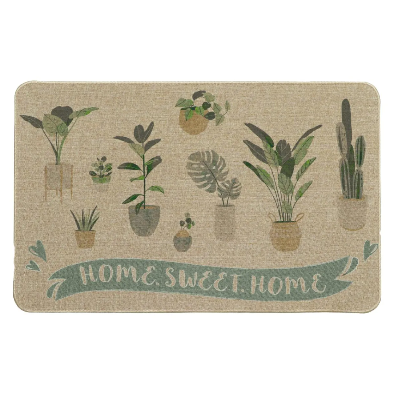 Tapis Multi-Usage|Paillasson|LUANCE Tapis d'entrée antidérapant (50 x 80 cm) Home Sweet Home Beige