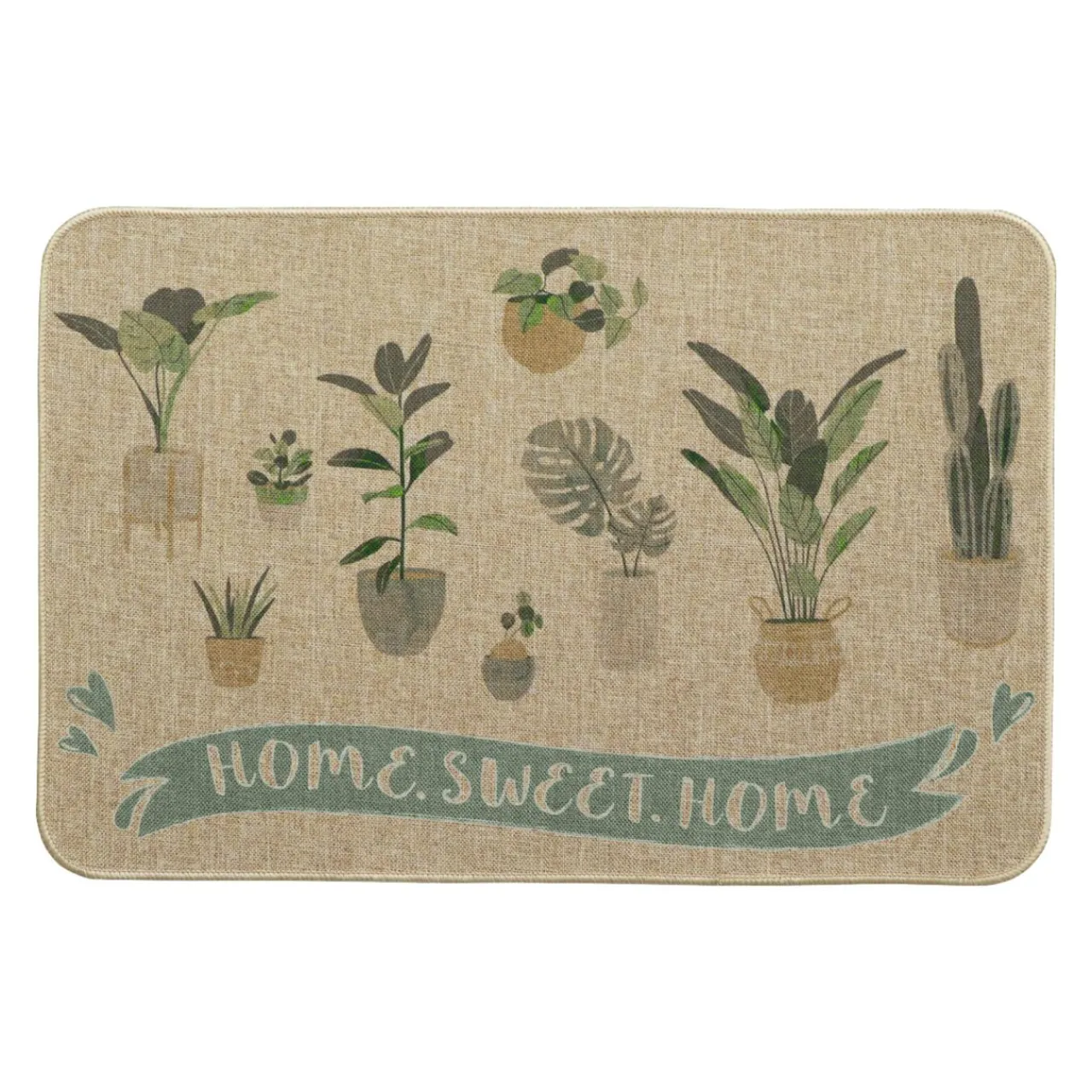 Tapis Multi-Usage|Paillasson|LUANCE Tapis d'entrée antidérapant (40 x 60 cm) Home Sweet Home Beige