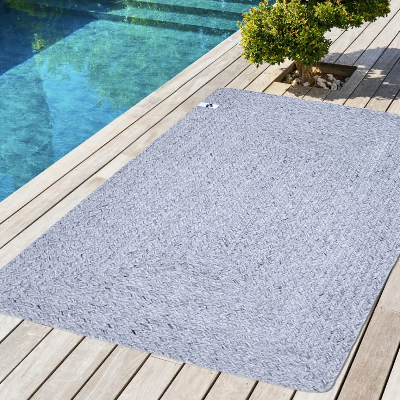 Tapis D'Extérieur|Tapis D'Extérieur|L'EFFET PAPILLON Tapis d'extérieur rectangulaire (50 x 80 cm) Pablo Noir cendré