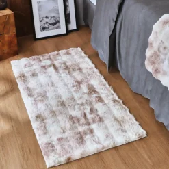 Tapis De Chambre/Salon|EMINZA Tapis fausse fourrure (60 x 120 cm) Toronto Taupe