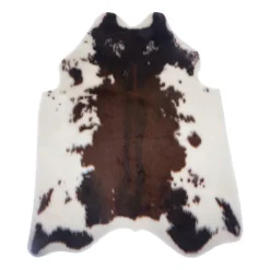 Tapis De Chambre/Salon|ATMOSPHERA Tapis fausse peau de vache (100 x 94 cm) Vache Marron