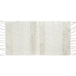 Tapis De Chambre/Salon|TENDANCE Tapis salon coton (45 x 90 cm) Rose Beige