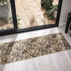 Tapis De Cuisine|Tapis Multi-Usage|douceur d'intu017drieur Tapis tissé antidérapant (45 x 120 cm) Stylis Noir