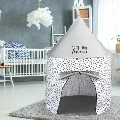 Tipi Et Cabane|Petit Meuble Enfant|HOME DECO KIDS Tente Pop up enfant (H135 cm) e Gris