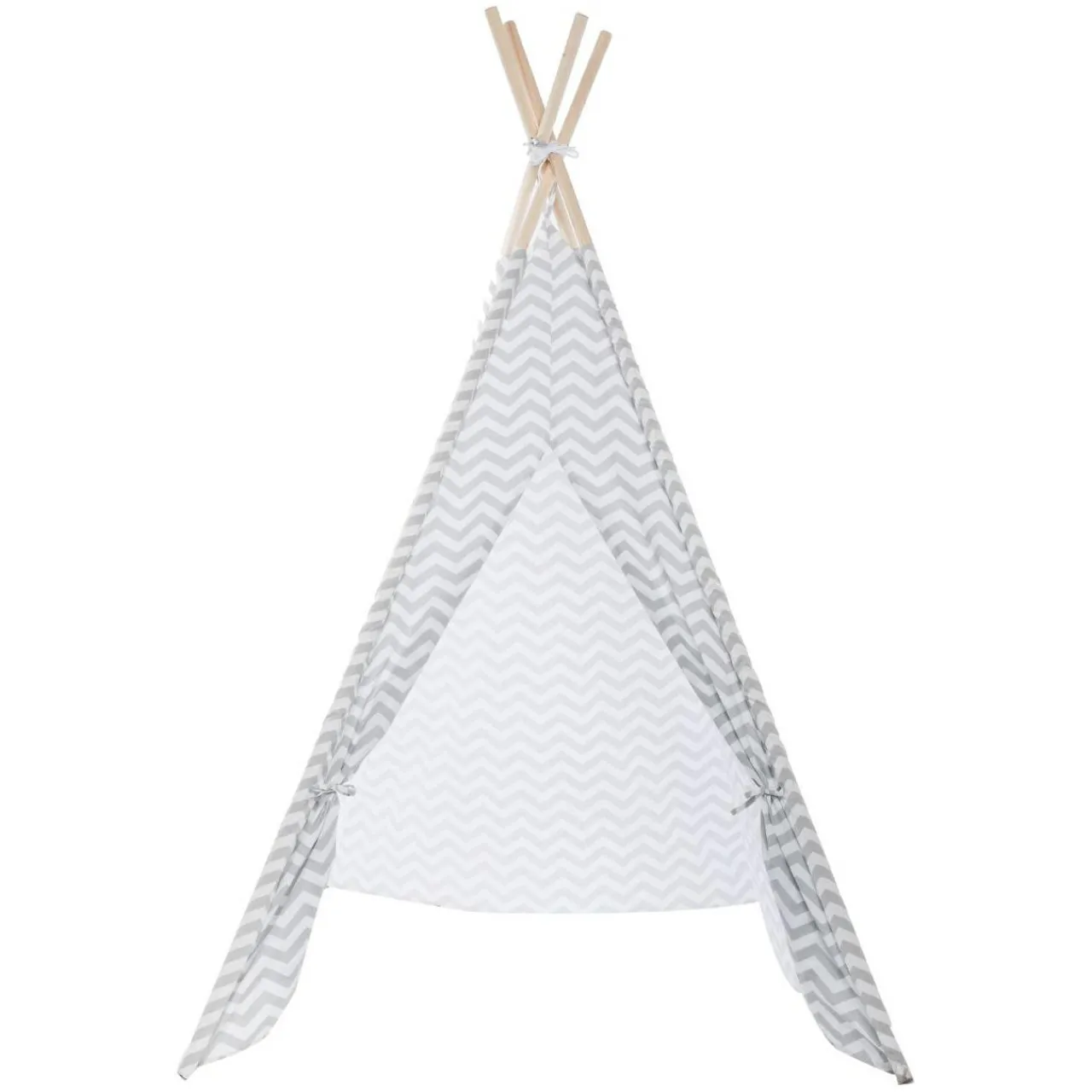 Tipi Et Cabane|Petit Meuble Enfant|Atmosphera createur d'interieur for kids Tipi enfant bois et tissu (H160 cm) Twin Gris