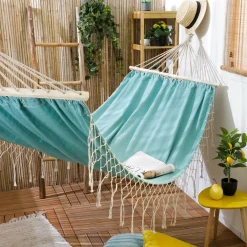 Hamac Et Accessoires|#N/A Toile de hamac Frangi aqua Bleu