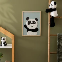 Objet Déco Enfant|Atmosphera cru017dateur d'intu017drieur for kids Toile murale enfant (40 x 30 cm) Panda Vert