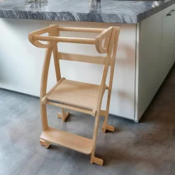 Petit Meuble Enfant|EMINZA Tour d'observation pliable en bois (H92 cm) Roma Beige