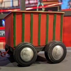 Déco Et Objet De Noël|Train Décoratif Et Électrique|KAEMINGK Train de Noël en métal (58 cm) Wagons de marchandise Rouge