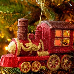 Décoration De Sapin|KAEMINGK Train de Noël (H7,50 cm) Rouge