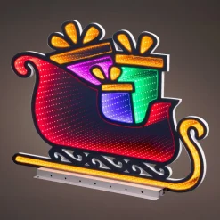 Père Noël, Animaux Et Personnage|Déco Et Objet Lumineux|KAEMINGK Traineau du Père Noël lumineux 396 LED (H45 cm) Infinity Multicolore