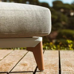 Transat|MOBELLIA Transat double en aluminium Monte Carlo et taupe Blanc