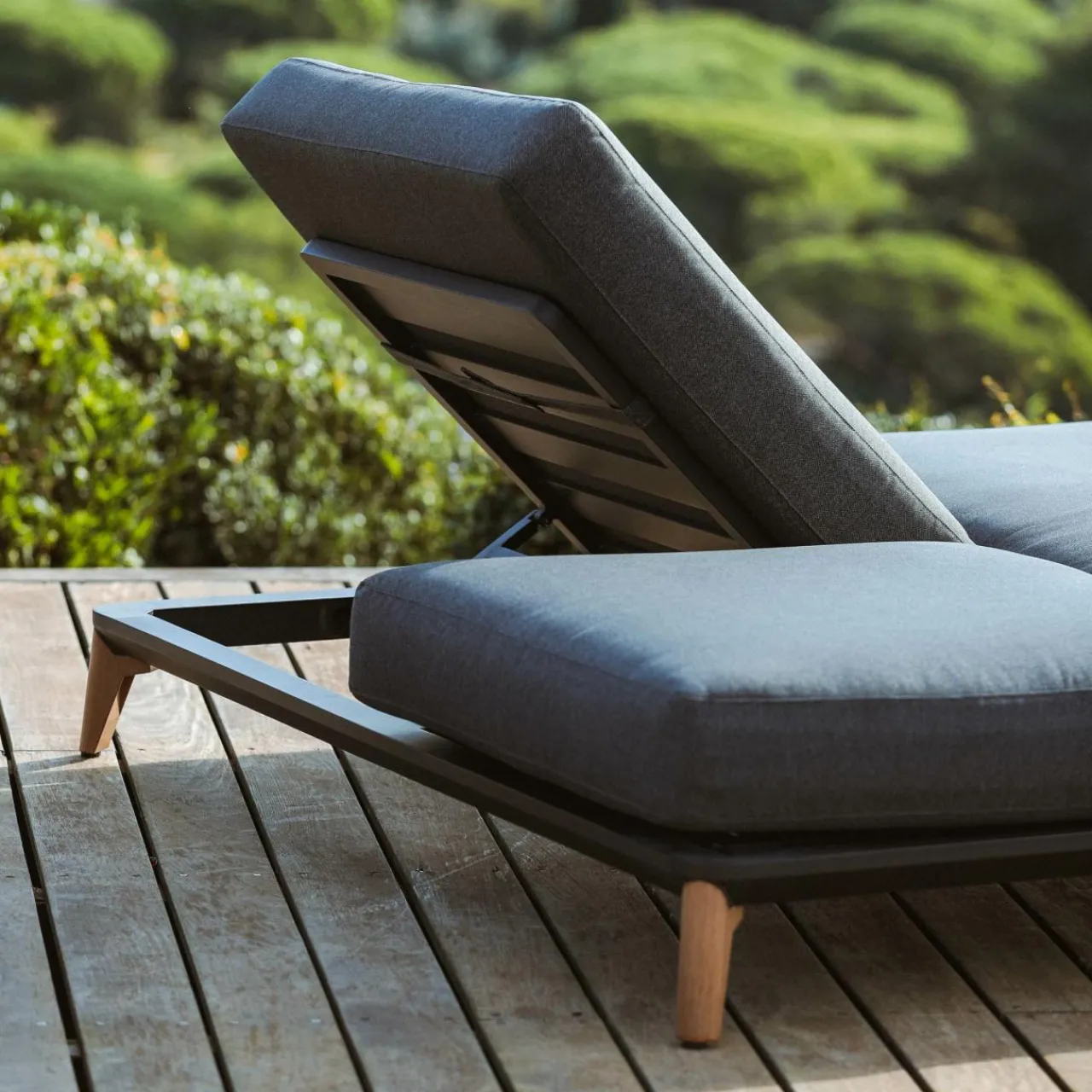 Transat|MOBELLIA Transat double en aluminium Monte Carlo Gris Anthracite