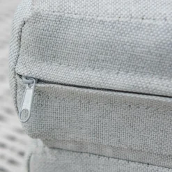 Transat|MOBELLIA Transat double en résine tressée - Canapé de jardin Calvi et gris clair Blanc