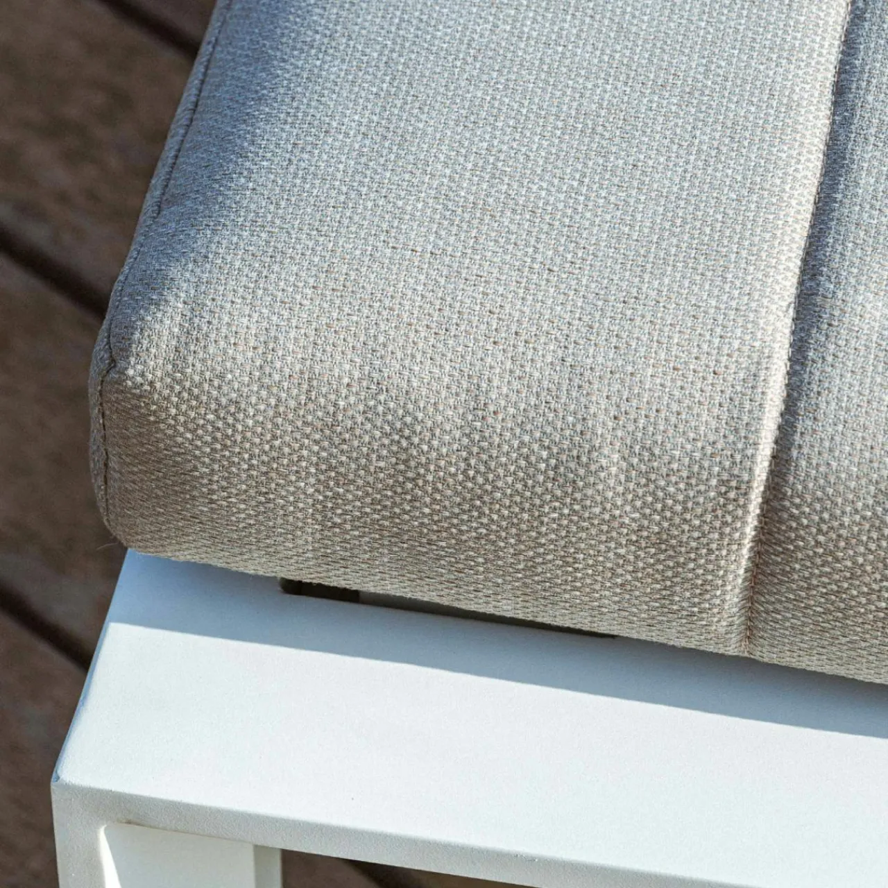 Transat|MOBELLIA Transat en aluminium Elba et taupe Blanc