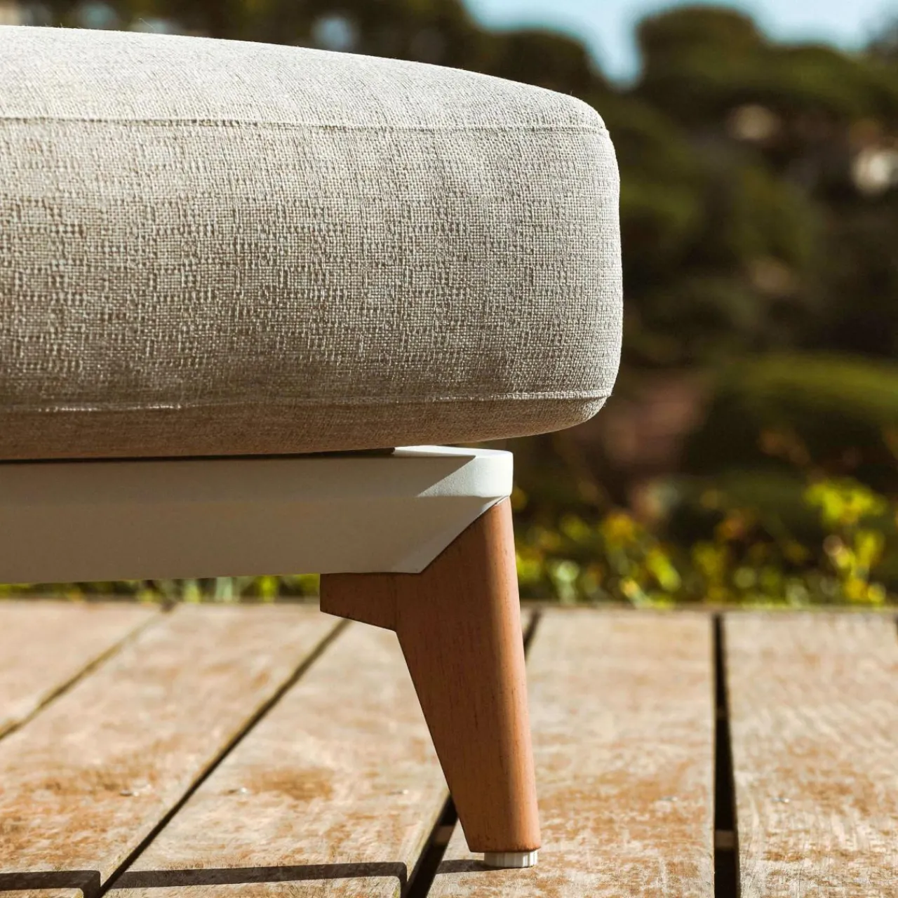 Transat|MOBELLIA Transat en aluminium Monte Carlo et taupe Blanc