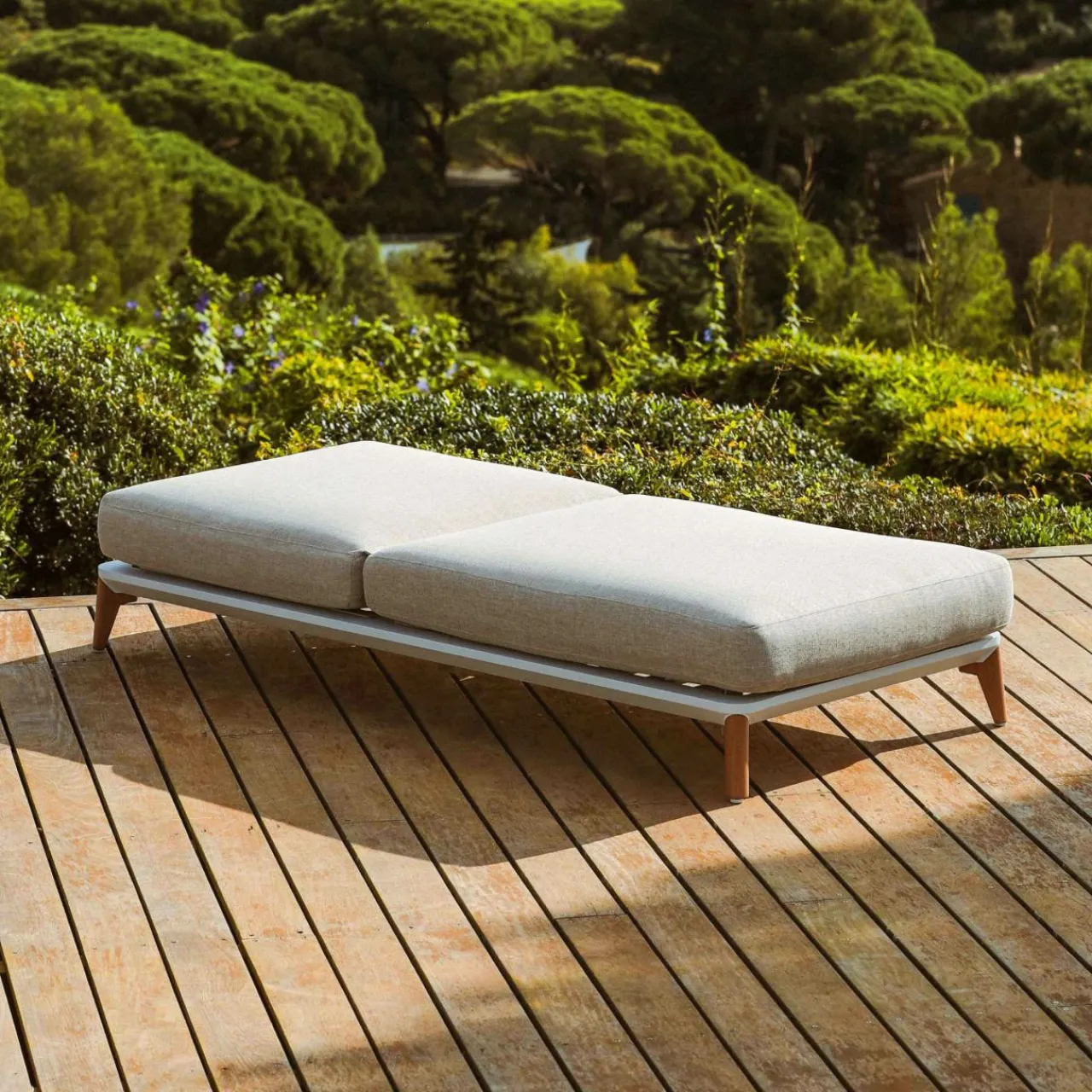 Transat|MOBELLIA Transat en aluminium Monte Carlo et taupe Blanc