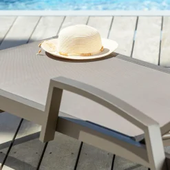 Transat|MOBELLIA Transat en aluminium Pirae Taupe