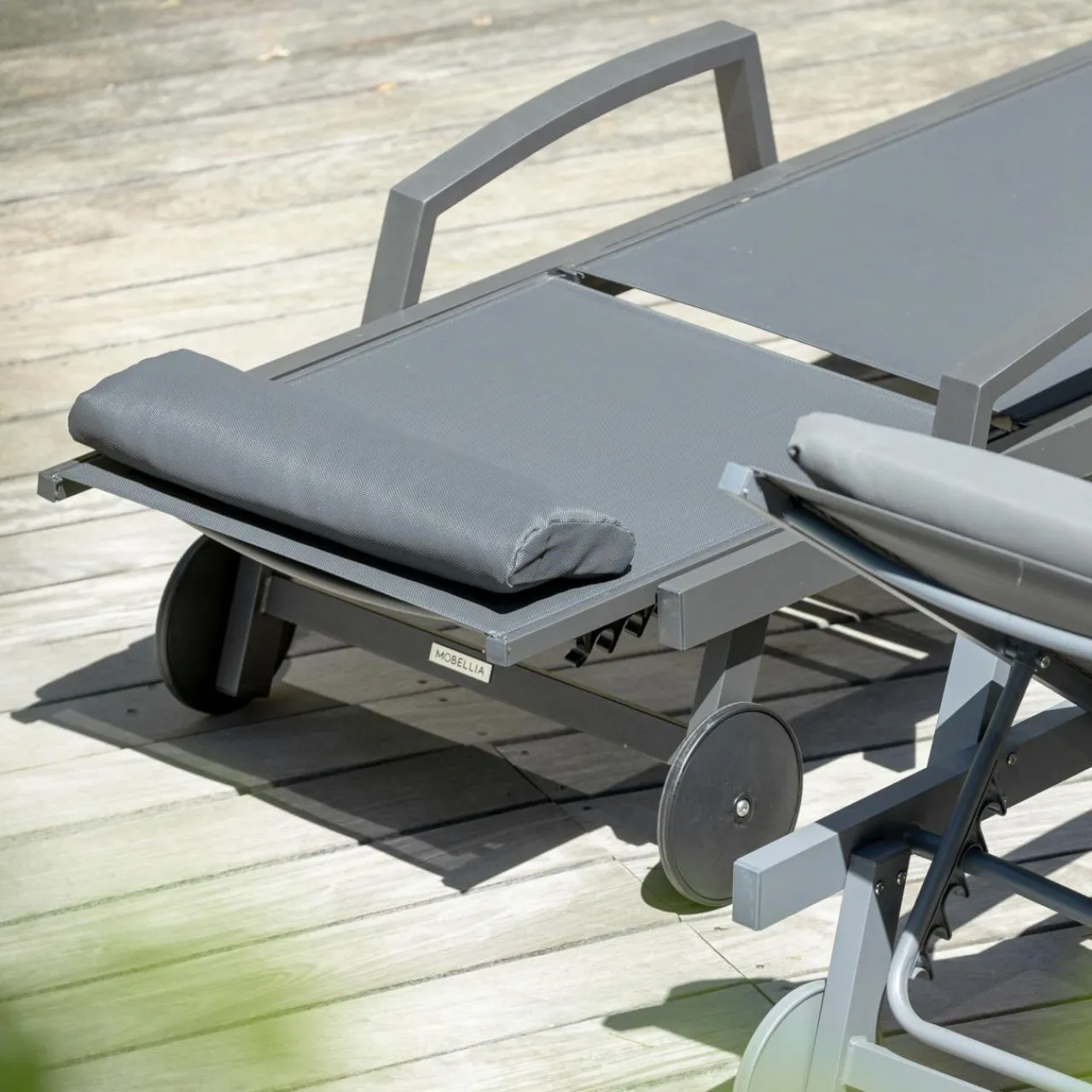 Transat|MOBELLIA Transat en aluminium Pirae Gris Anthracite