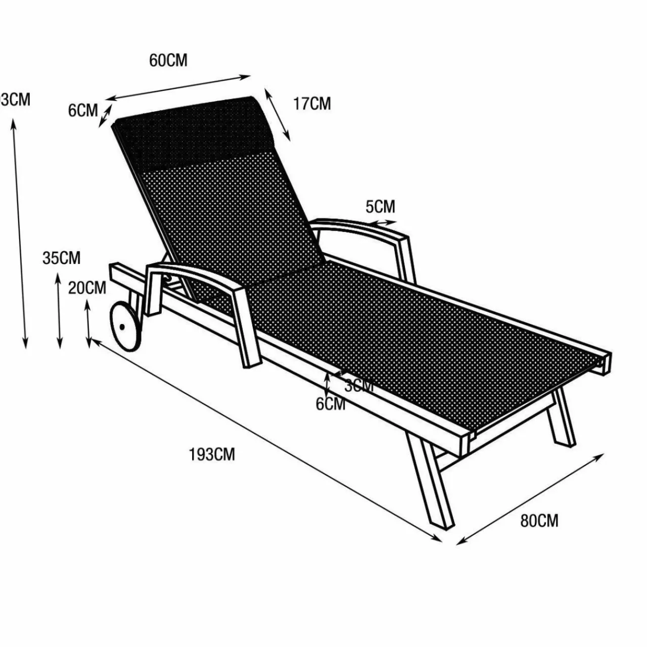 Transat|MOBELLIA Transat en aluminium Pirae Ecru