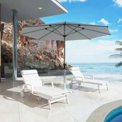 Transat|MOBELLIA Transat en aluminium Pirae Blanc