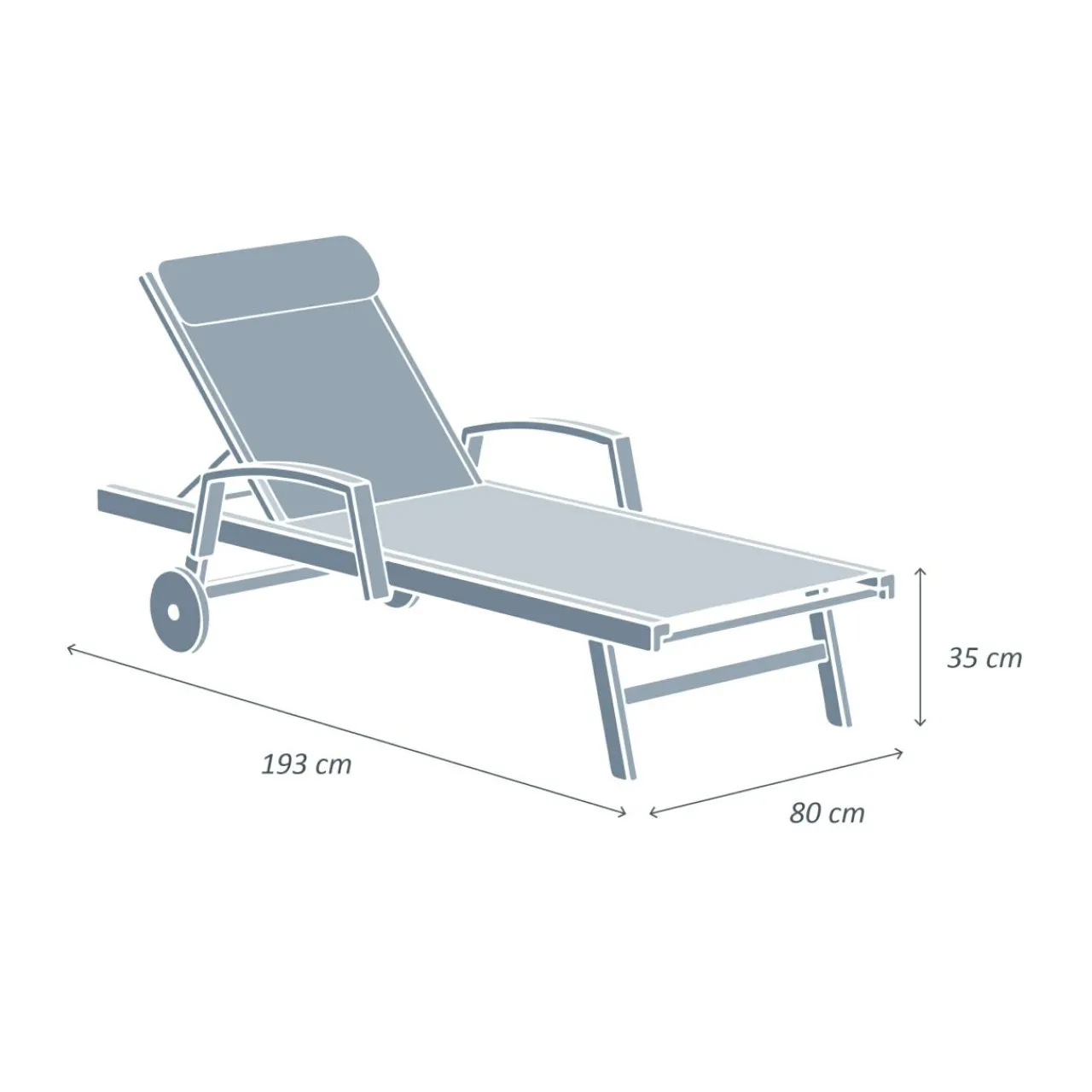 Transat|MOBELLIA Transat en aluminium Pirae Blanc