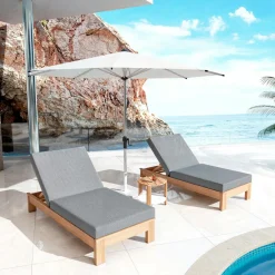 Transat|MOBELLIA Transat en bois d'acacia Bornéo Gris Anthracite