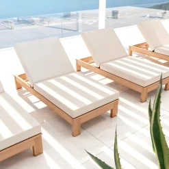 Transat|MOBELLIA Transat en bois d'acacia Bornéo Sable