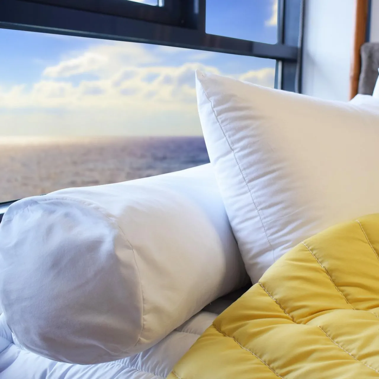 Couette, Oreiller, Traversin|EMINZA Traversin moelleux (160 x 23 cm) Doux et gonflant Blanc