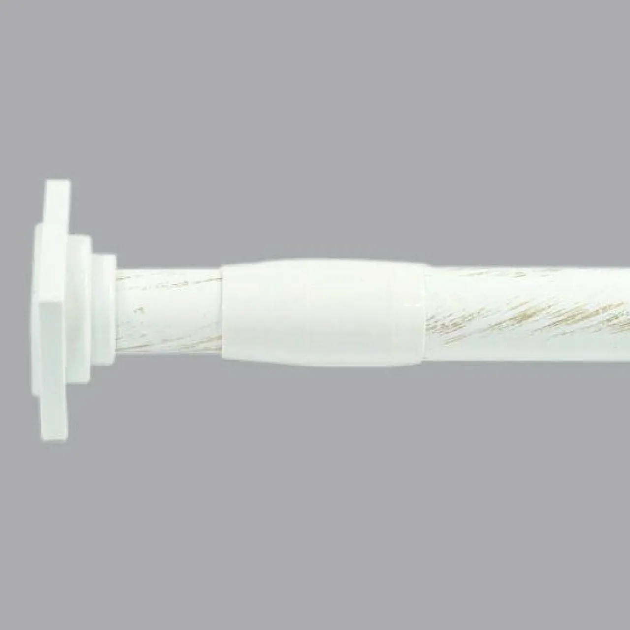 Tringle Autobloquante Extensible|Tringle Voilage Et Support|LUANCE Tringle autobloquante extensible (L110 - L200 cm / D22 mm) Carré Blanc