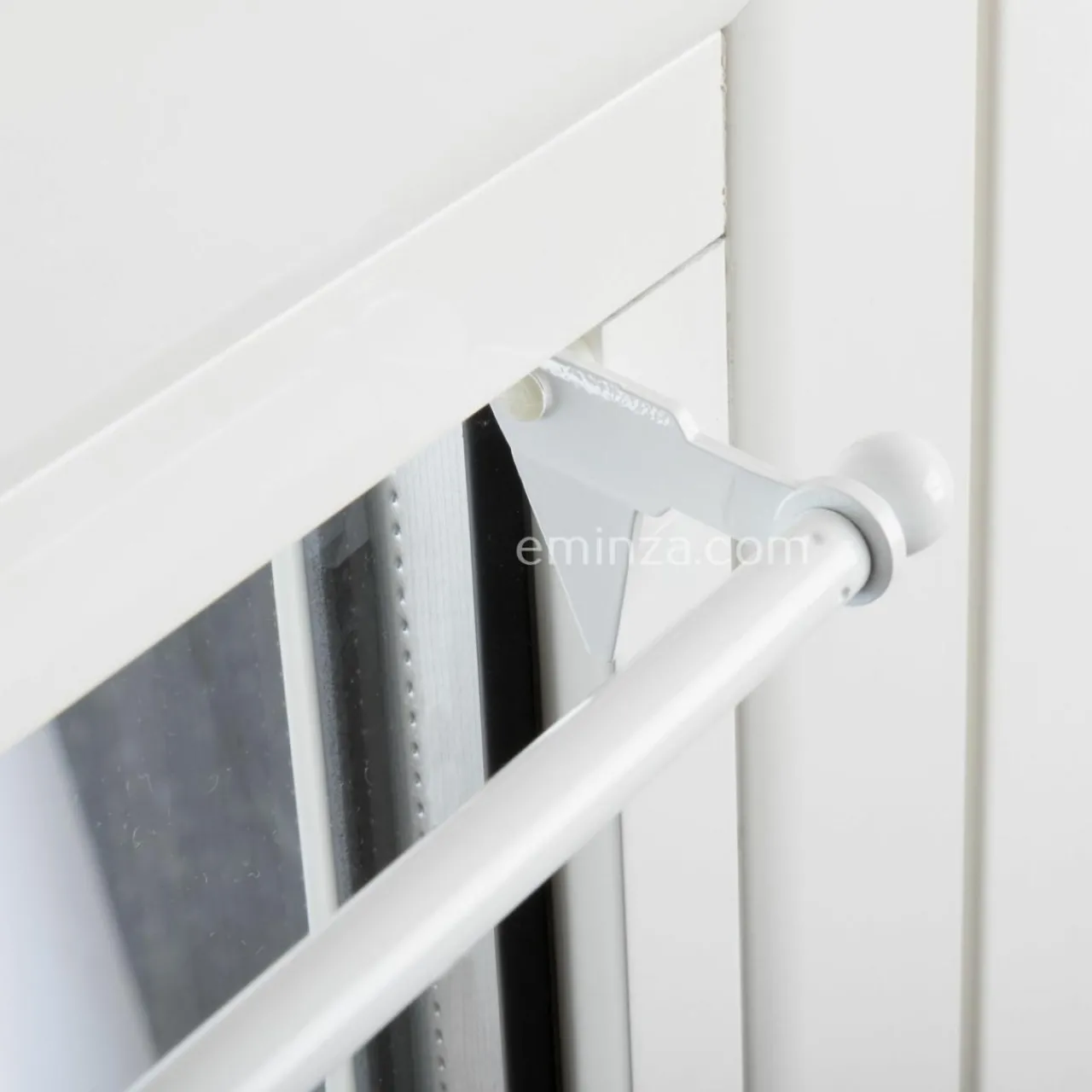 Tringle Voilage Et Support|LUANCE Tringle extensible Fix'vit (80 à 120 cm) Blanc