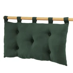 Tête-De-Lit|EMINZA Tête de lit coussin gaze de coton (80 x 50 cm) Gaïa Vert sapin