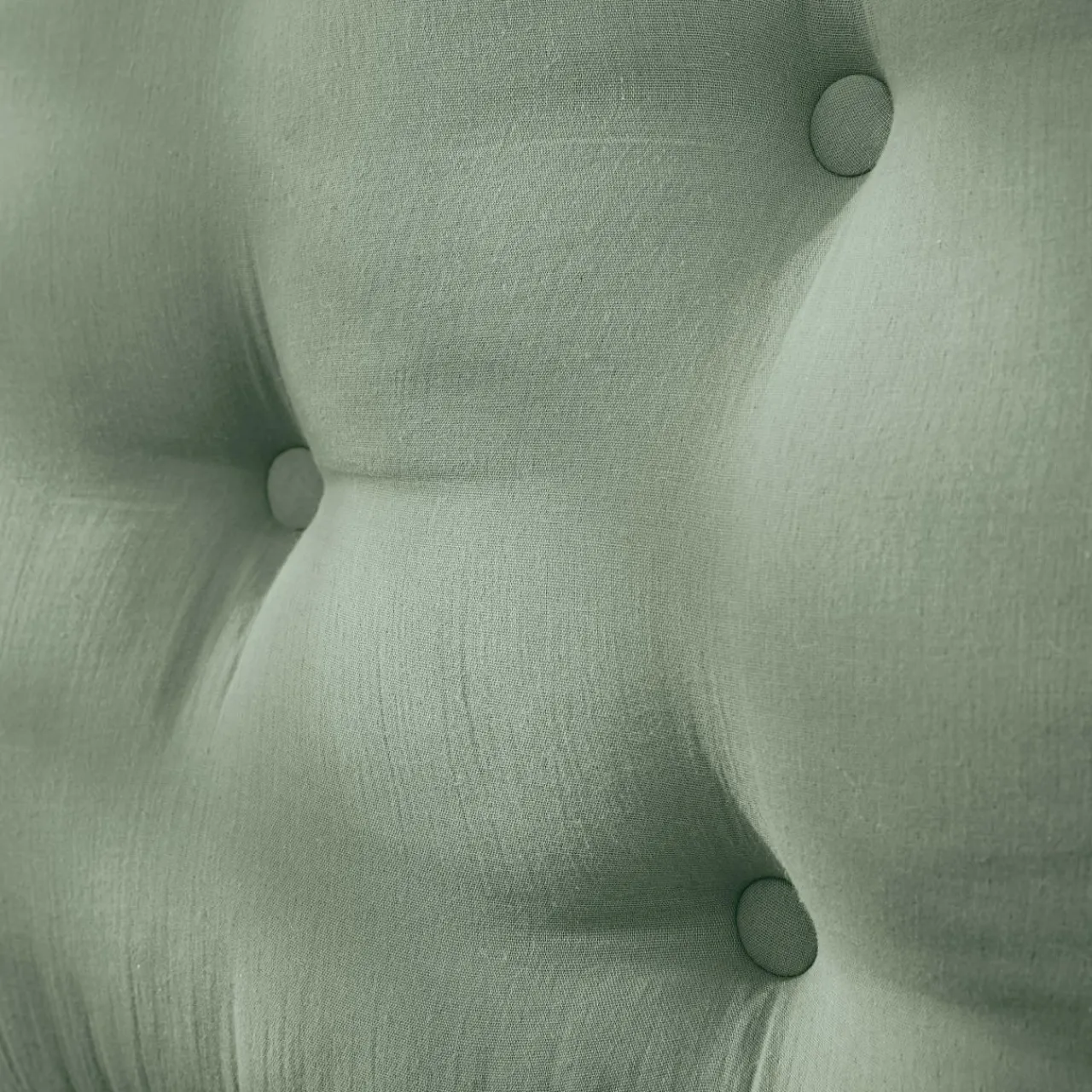 Tête-De-Lit|EMINZA Tête de lit coussin gaze de coton (80 x 50 cm) Gaïa Vert Eucalyptus