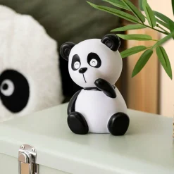 Luminaire Enfant|Objet Déco Enfant|Atmosphera cru017dateur d'intu017drieur for kids Veilleuse enfant à piles (10 x 13,5 cm) Panda e Noir