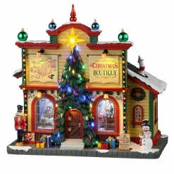 Village De Noël Lemax|LEMAX Village de Noël à piles lumineux Boutique de Cranberry Hill