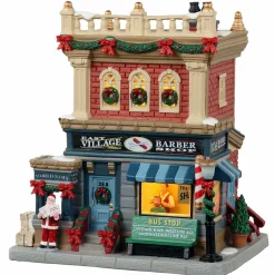 Village De Noël Lemax|LEMAX Village de Noël à piles lumineux Barbier de East village