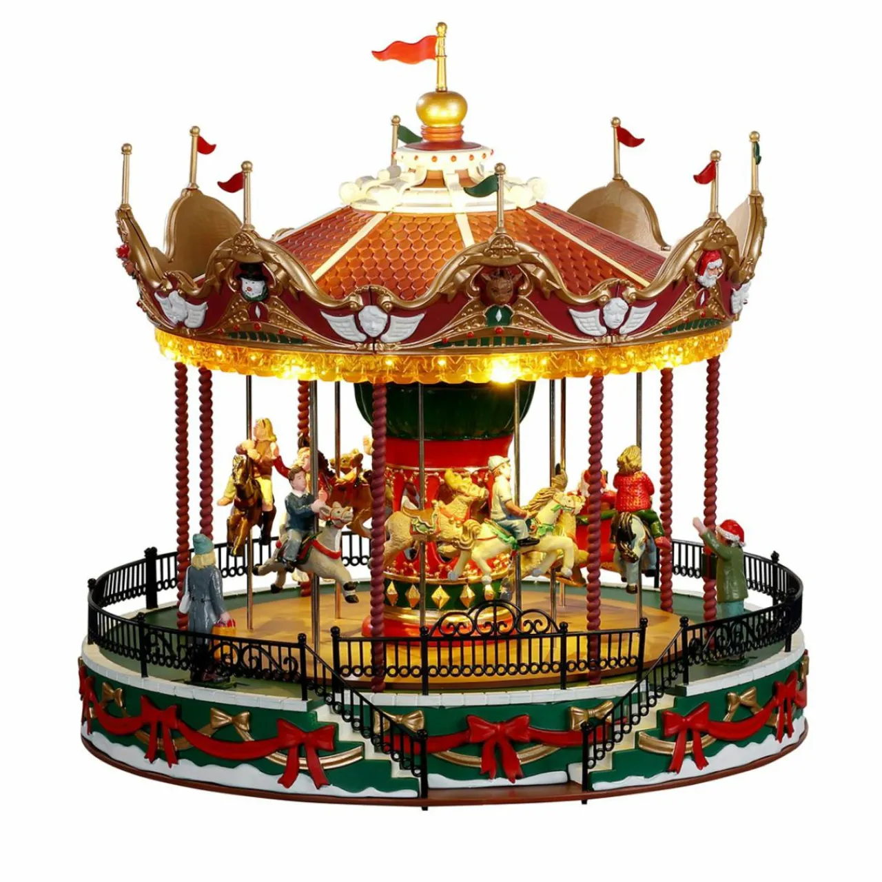 Village De Noël Lemax|LEMAX Village de Noël lumineux, musical et en mouvement Carrousel
