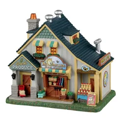 Village De Noël Lemax|LEMAX Village de Noël lumineux Épicerie de produits frais